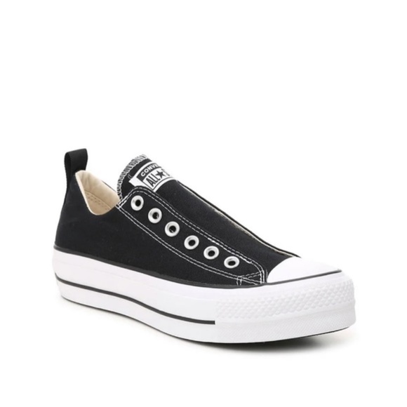 converse black platform shoes